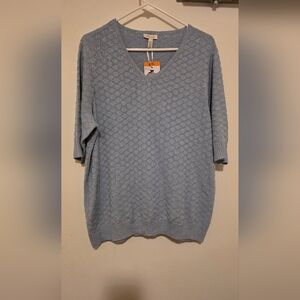 Ella Moss Light Blue V-Neck Sweater